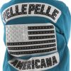 Pelle Pelle Mens Turquoise Americana Bomber Jacket