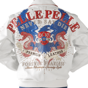 Pelle Pelle Never Say Die White Leather Jacket