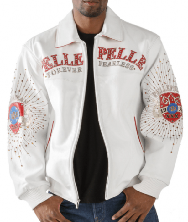 Pelle Pelle Never Say Die White Leather Jacket