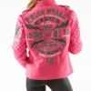 Pelle Pelle Pink MC Studded Varsity Jacket