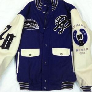 Pelle Pelle Premium Denim Co. Blue Varsity Jacket