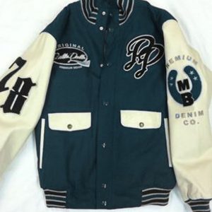 Pelle Pelle Premium Denim Co. Turquoise Varsity Jacket