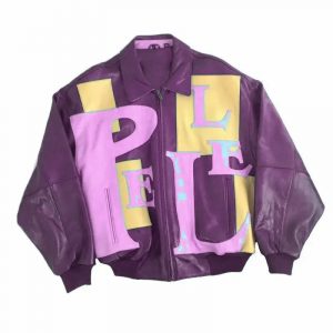 Pelle Pelle Purple Leather Bomber Jacket