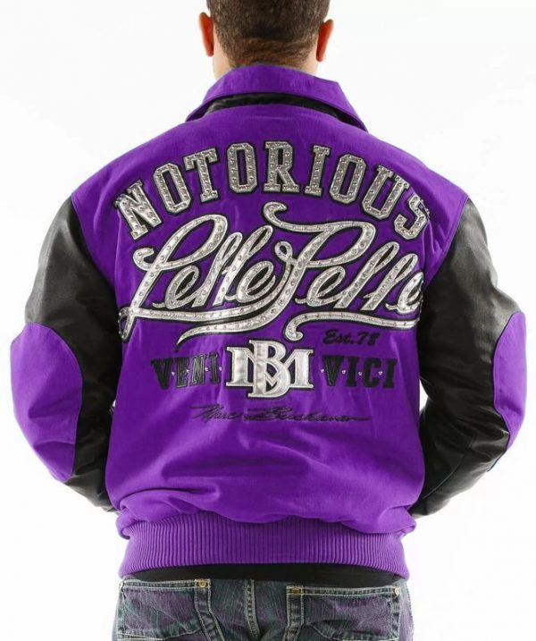 Pelle Pelle Purple and Black Varsity Jacket