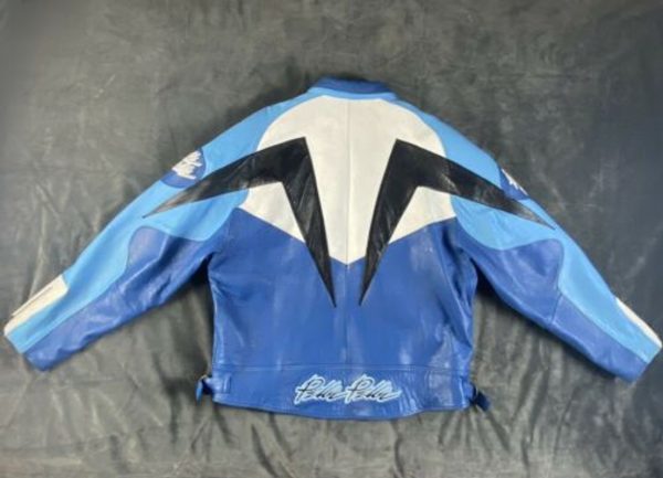 Pelle Pelle Vintage Marc Buchanan Blue Leather Jacket  