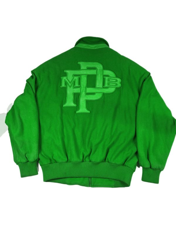Pelle Pelle Womens 1978 Green Wool Varsity Jacket