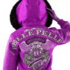 Pelle Pelle Womens 40th Anniversary Light Purple Fur Hooded Jacket