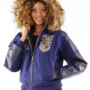 Pelle Pelle Womens Dynasty Blue Hooded Jacket