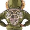 Pelle Pelle Womens Dynasty Olive Hooded Jacket