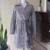 Pelle Pelle Womens Gray Long Trench Coat