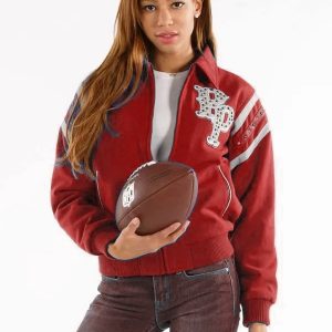 Pelle Pelle Womens Maroon Detroit 78 Jacket