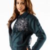 Pelle Pelle Womens Triple Crest Dark Turquoise Jacket
