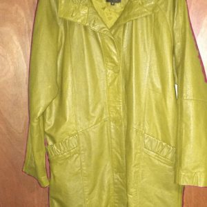 Pelle Pelle Womens Yellow Long Leather Coat