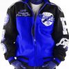 Pelle Pelle World Blue and Black Varsity Jacket