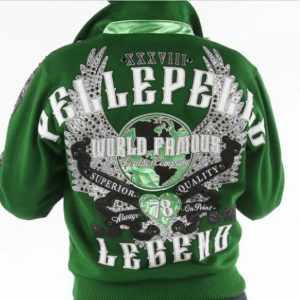Pelle Pelle World Famous Legend Green Varsity Jacket