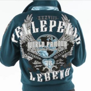 Pelle Pelle World Famous Legend Turquoise Varsity Jacket