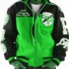 Pelle Pelle World Green and Black Varsity Jacket