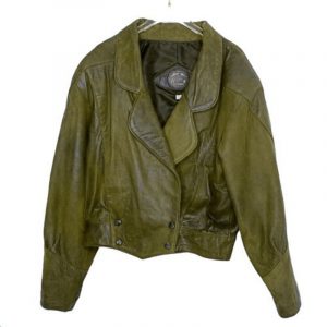 Vintage Pelle Pelle Light Green Leather Jacket