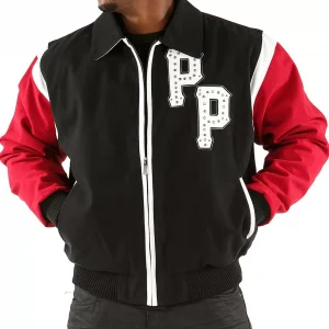 Black Red Pelle Pelle Street Kings Wool Jacket