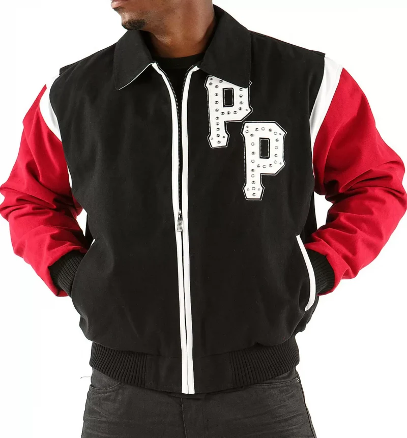 Black Red Pelle Pelle Street Kings Wool Jacket