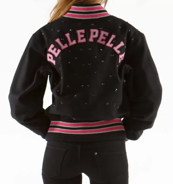 Pelle Pelle Black Studded 1978 Varsity Jacket