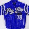 Pelle Pelle Blue Varsity Leather Jacket