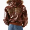 Pelle Pelle Brown Royal Fur Hooded Jacket