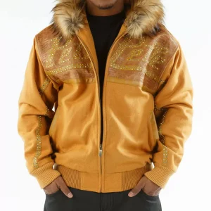 Pelle Pelle Caramel Supreme Club Hood Leather Jacket