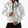 Pelle Pelle Encrusted White Studded Leather Jacket