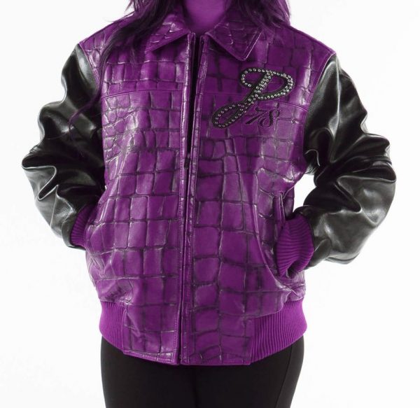 Pelle Pelle Exotic Studded Purple Black Jacket