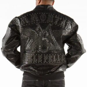 Pelle Pelle Immortal Black Crocodile Leather Jacket