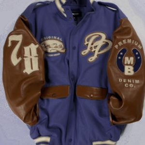 Pelle Pelle Limited Edition Blue Varsity Jacket