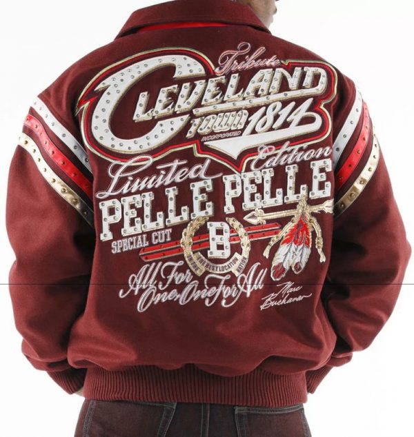 Pelle Pelle Maroon Cleveland Tribute Special Cut Jacket