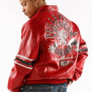 Pelle Pelle Mens American Rebel Red Jacket