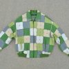 Pelle Pelle Mens Block Print Green Leather Jacket