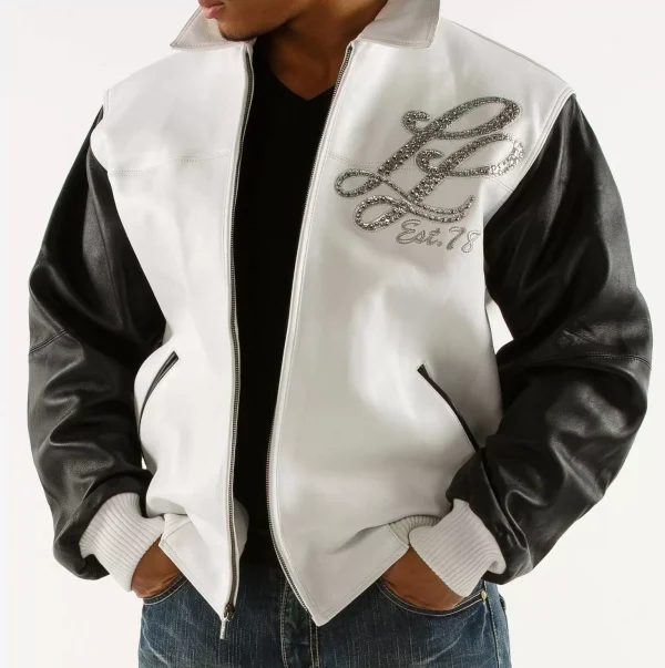 Pelle Pelle Notorious White Black Leather Jacket