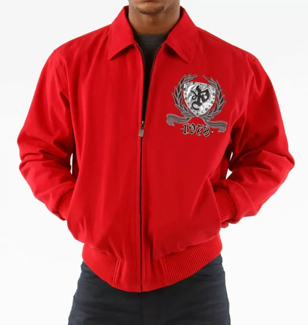 Pelle Pelle Red All For One Studded Jacket