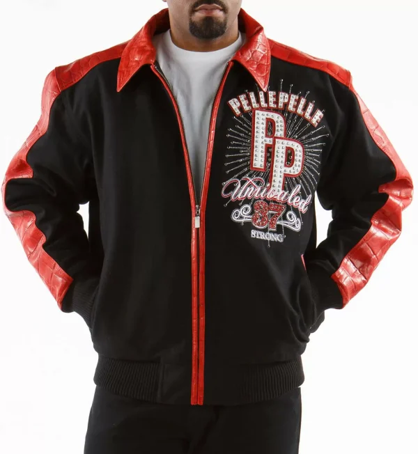 Pelle Pelle Red Black 37 Years Strong Avant Jacket