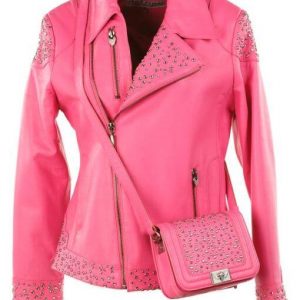 Pelle Pelle Studded Asymmetrical Princess Cut Jacket