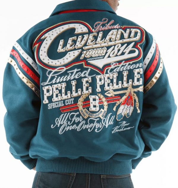 Pelle Pelle Teal Cleveland Tribute Special Cut Jacket