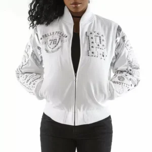 Pelle Pelle White Patches Varsity Wool Jacket