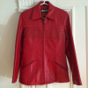 Pelle Pelle Womens Marc Buchanan Red Leather Jacket