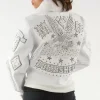 American Bruiser White Bombshell Pelle Pelle Jacket