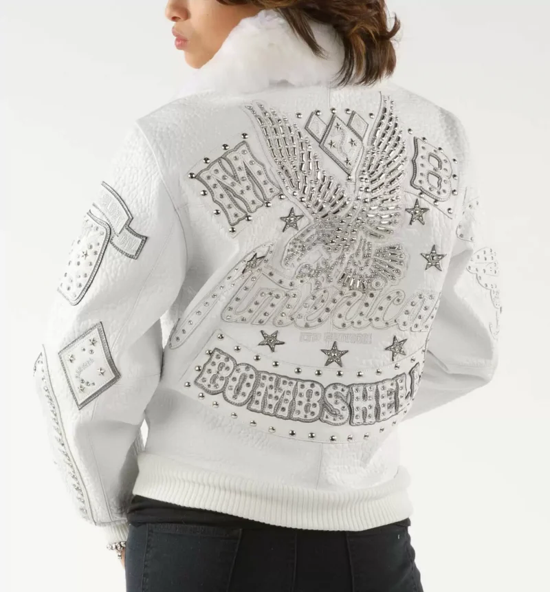 American Bruiser White Bombshell Pelle Pelle Jacket