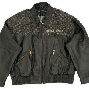 Marc Buchanan Pelle Pelle Gold Studded Black Jacket