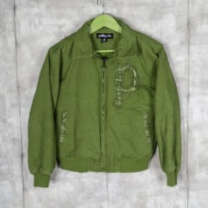 Marc Buchanan Pelle Pelle Womens Vintage Army Green Jacket