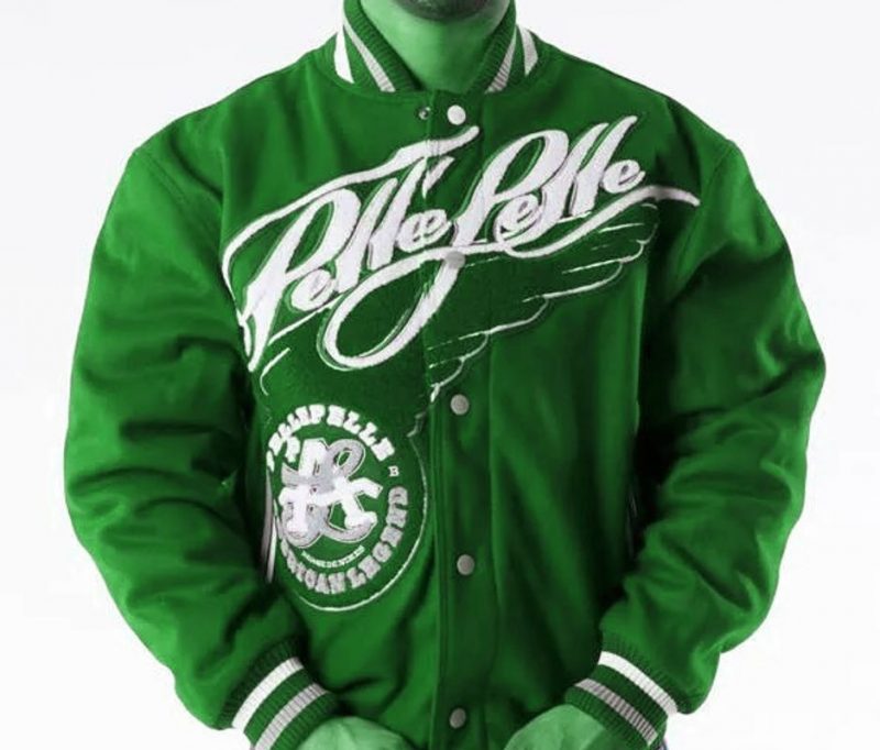 Pelle Pelle American Legend Green Varsity Jacket