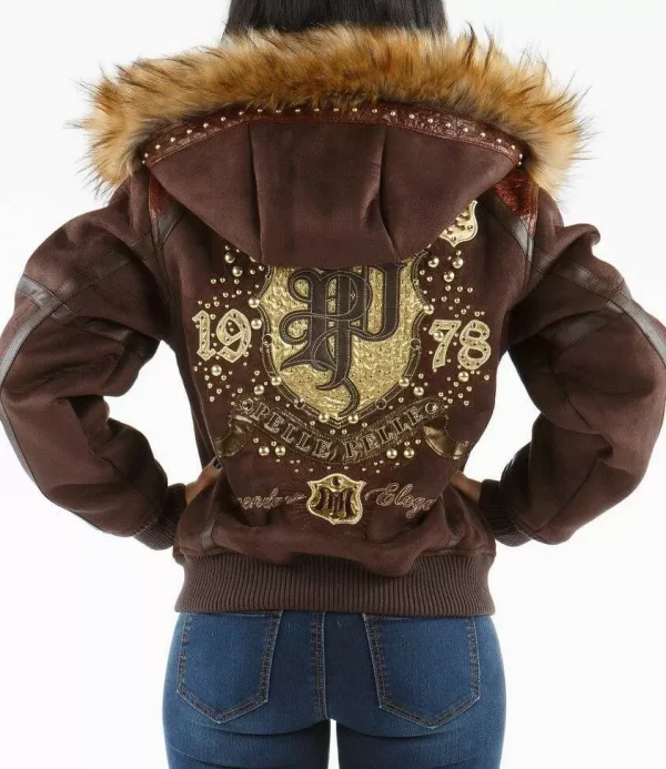 Pelle Pelle Brown Fur Hood Legendary Elegance Jacket