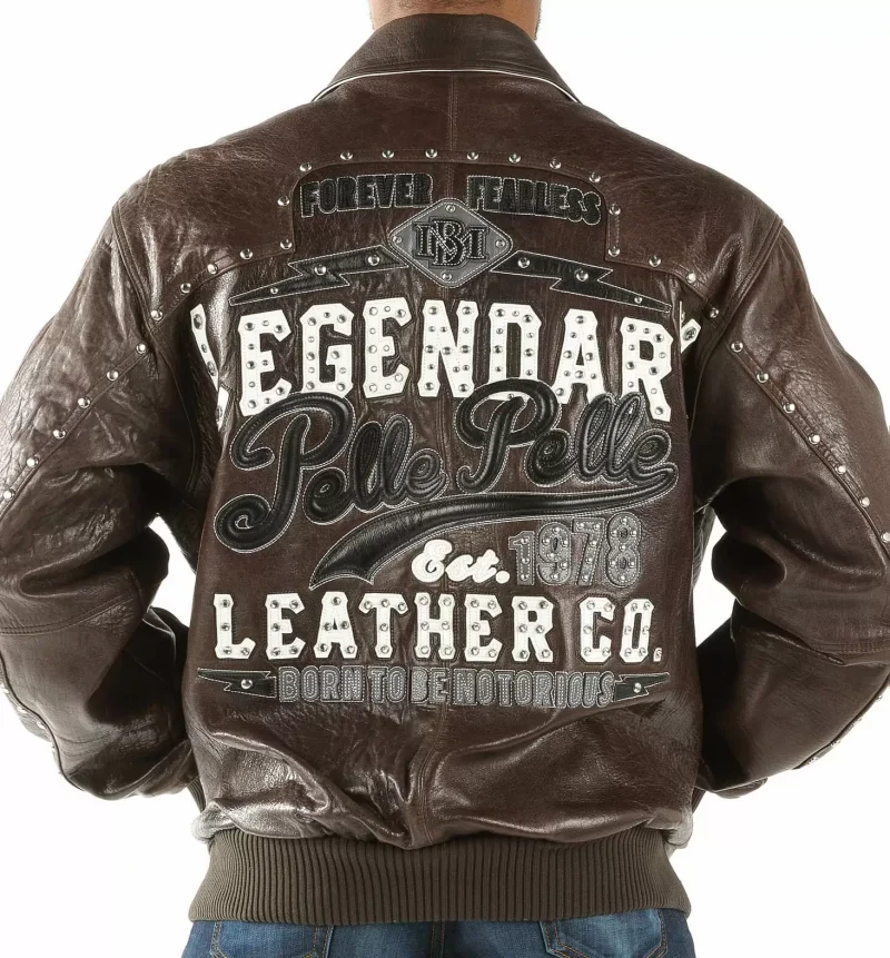 Pelle Pelle Brown Legendary Studded Leather Jacket