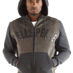 Pelle Pelle Charcoal Hooded Midlayer Jacket